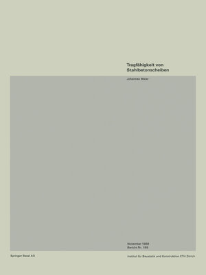cover image of Tragfähigkeit von Stahlbetonscheiben